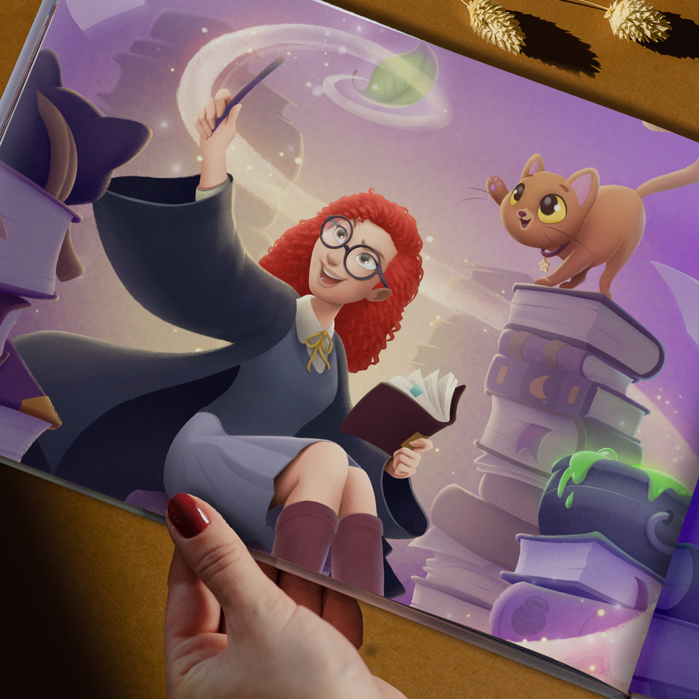 Illustrations from the best personalized lovebook from Hooray Heroes.