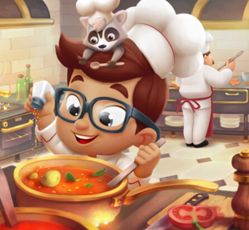 Personalized book for children about cooking.