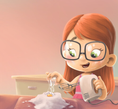You don't have to worry about getting it all over your kitchen with this personalized story.
