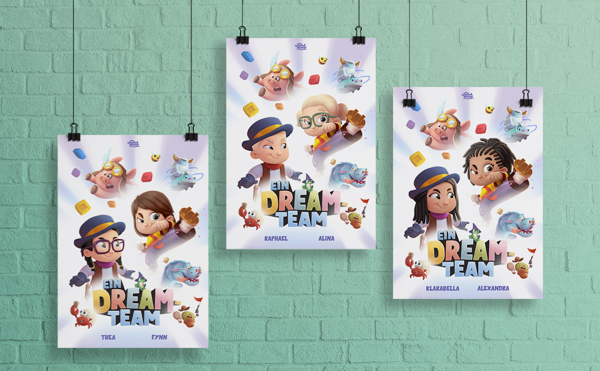 Kostenlose Poster passen perfekt zu personalisierten Büchern für Kinder.