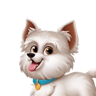 West Highland White terrier in a Hooray Heroes personalized dog book