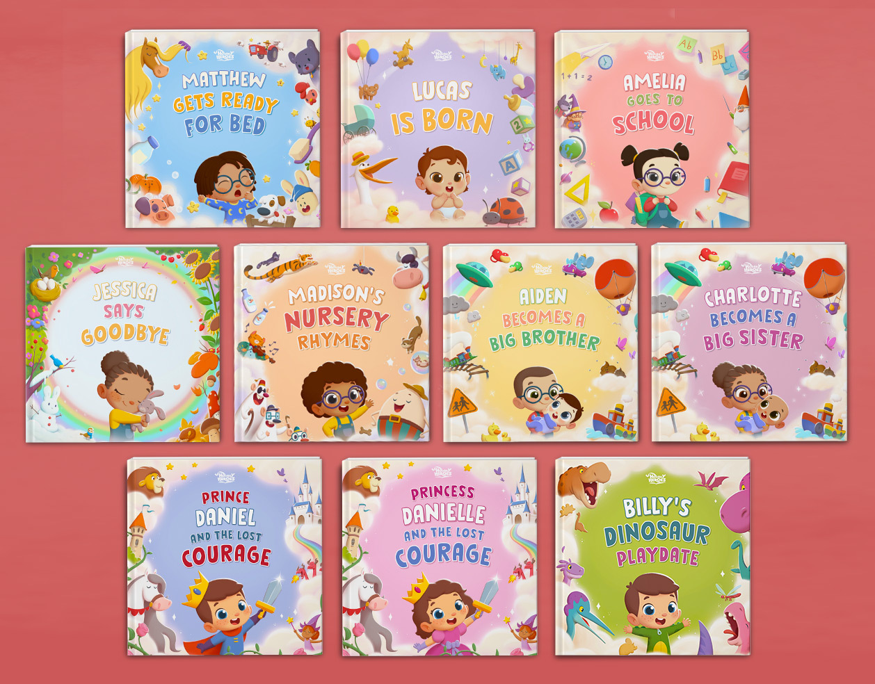 Covers of all the books in the Mini Heroes collection.