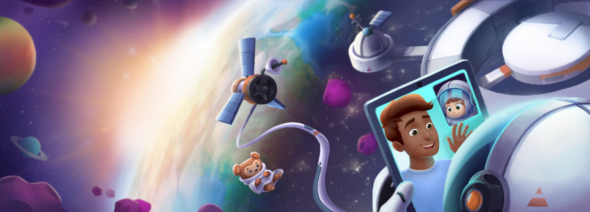 A space story in the best personalized book for dad and his kid.