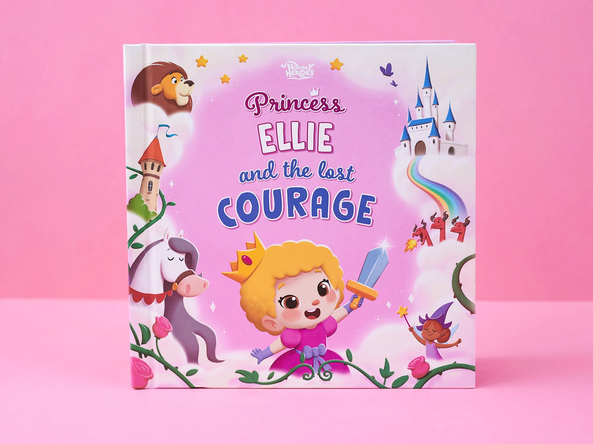 The new personalized book for girls - a book about princesses and courage.