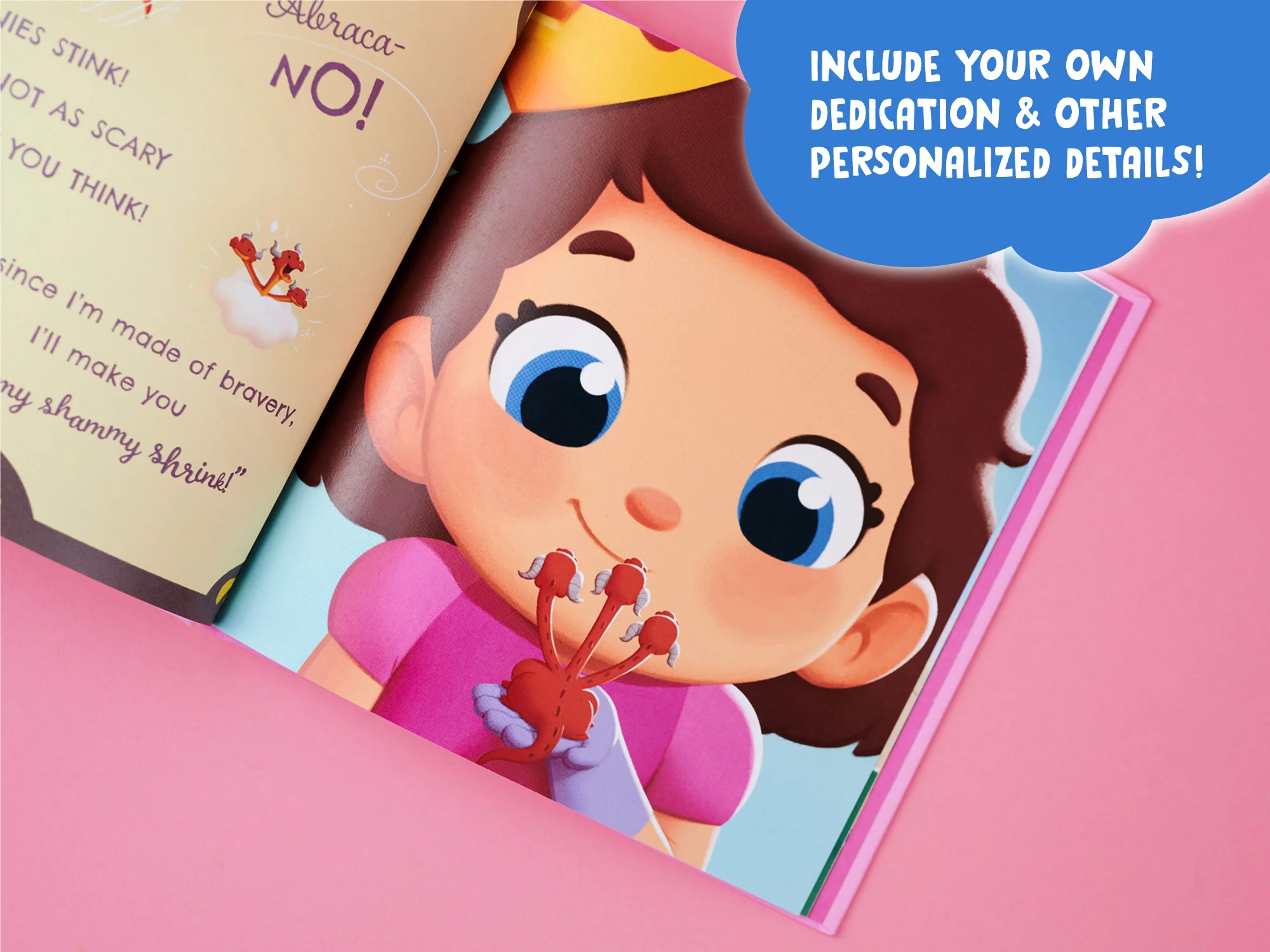 Include a dedication to make your personalized book about princesses even more personal.