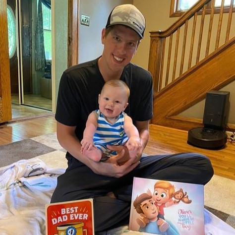 A father and son with the best Father's day gift.